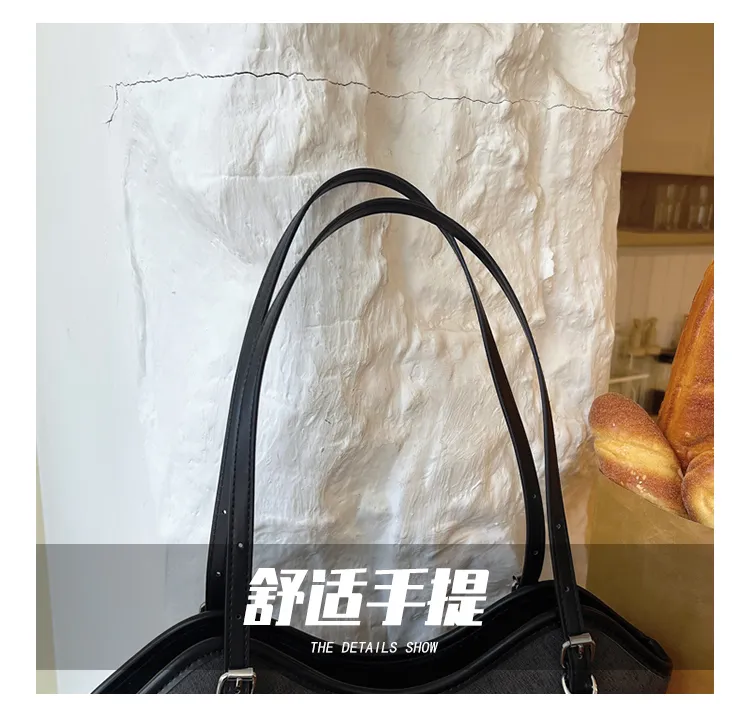 Twin-Buckle Everyday Shoulder Tote — detail 5