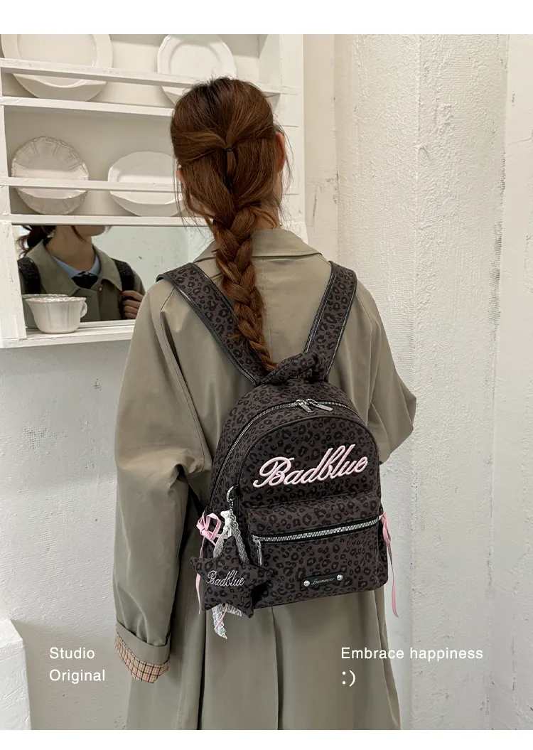 Leopard-Print Mini Backpack — detail 9