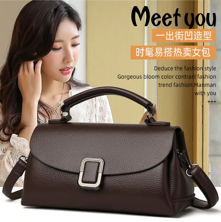 Buckle-Flap Top-Handle Crossbody Bag — detail 2