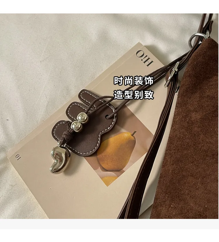 Suede-Effect Panelled Hobo Bag — detail 8