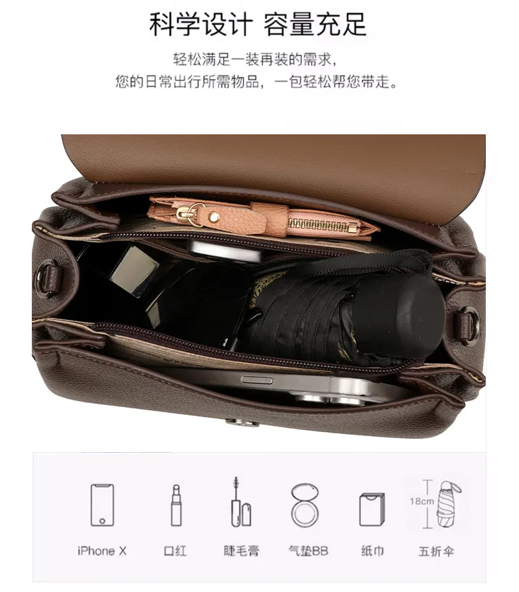 Buckle-Flap Top-Handle Crossbody Bag — detail 9