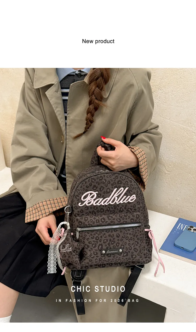Leopard-Print Mini Backpack — detail 1